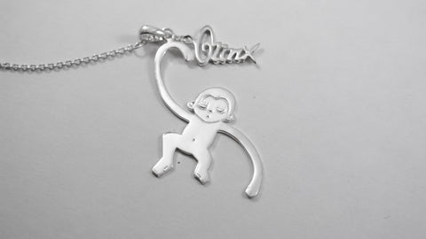 Hang Around Monkey Necklace