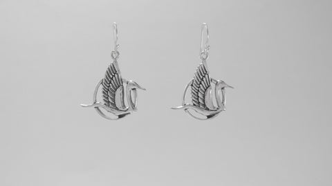 Japanese Crane Earring