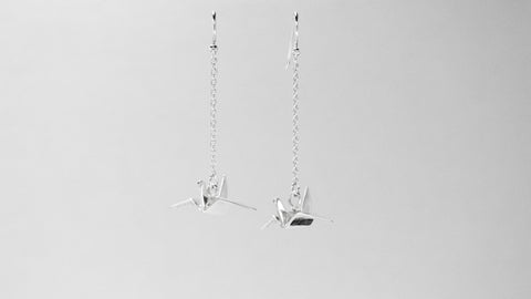 Paper Crane Earring