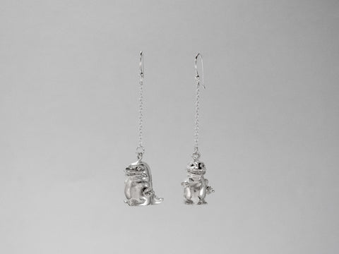 Wind Up Godzilla Earring